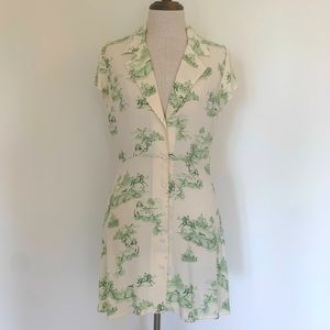 SUNDAY BEST 🌿 Button Up Toile Dress Medium
